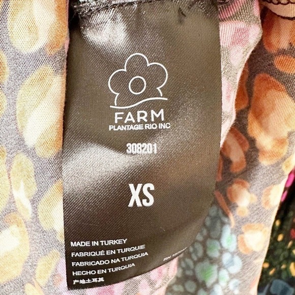 NWT Farm Rio Rainbow Hearts Midi Dress Long Sleeve Women's Multicolor Size XS - Picture 7 of 8